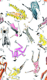 大牌女装 手绘模特