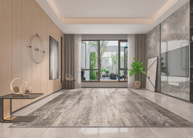 现代极简轻奢客厅背景墙空间设计