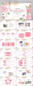 粉色淡雅小清新工作总结PPT