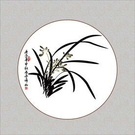 AI国画幽谷兰香