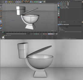 C4D马桶模型