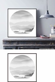 新中式远山装饰画