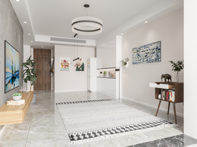 北欧客厅背景墙极简沙发空间设计