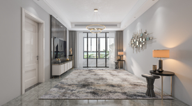 极简轻奢现代客厅背景墙