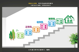 校园楼梯文化墙