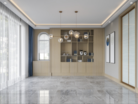 新中式书房背景墙