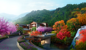 民宿山庄景观效果图