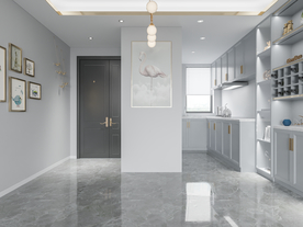 现代背景墙 餐厅空景3D摄影墙