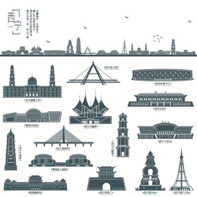 西宁地标建筑剪影