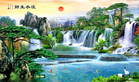 山水背景墙