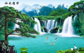 山水背景墙