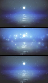 中秋节梦幻水上月亮视频背景