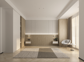 极简现代卧室靠床背景墙