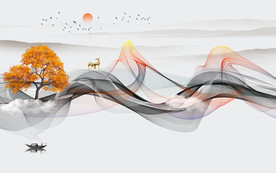 新中式电视背景墙