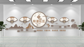 文明小区文化墙