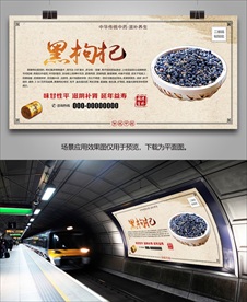 黑枸杞招贴海报灯箱展板展架挂画