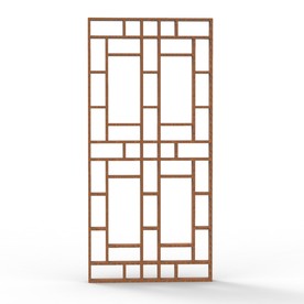 中式古典窗户C4D模型KS工程