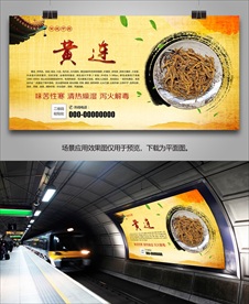 正宗川黄连海报灯箱展板展架挂画