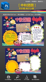 八月十五中秋节团圆夜手抄报小报