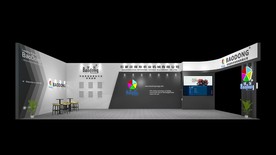 现代 两面开口 展位 展台 展