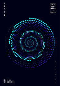 时光隧道螺旋纯艺术海报