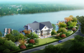 滨河商务会所景观设计效果图