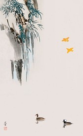 水墨山水画意境山水画禅境山水画