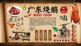 烧鹅背景墙