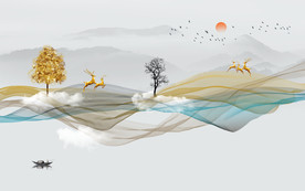 新中式电视背景墙