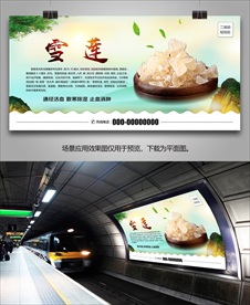 天山雪莲灯箱海报展板挂画单页