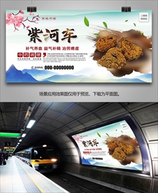 中药材紫河车海报灯箱展板展架