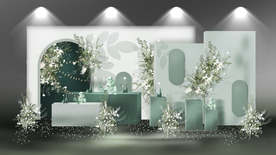 白绿婚礼效果图