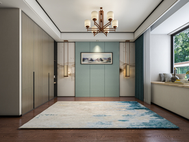 新中式卧室靠床背景墙 空间设计