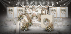 浅色系婚礼仪式区