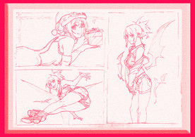 唯美线条男女 素描素材 漫画人