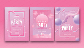 三款矢量时尚海报