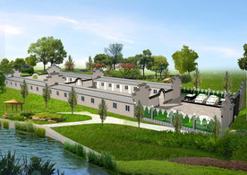 彩钢板园林效果图