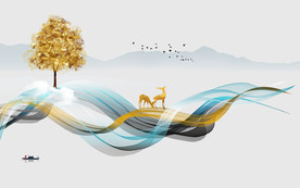 新中式电视背景墙