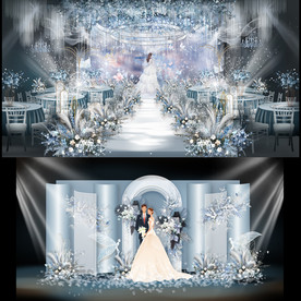 蓝色婚礼效果图