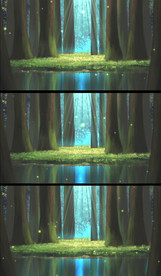 唯美森林萤火虫清新动态视频