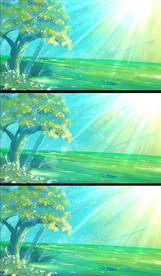 卡通阳光大树清新动态视频素材