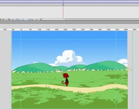 flash制作小红人在路走5秒