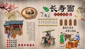 长寿面背景墙