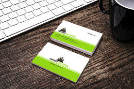 简约通用名片双面PSD展开图