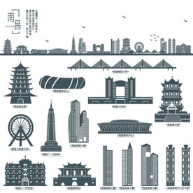 南昌地标建筑剪影