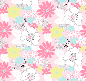 精美抽象花卉花朵碎花