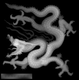 龙灰度图