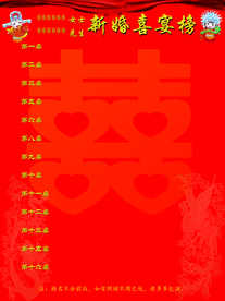 婚宴喜榜模板