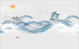 麋鹿 意境  飘带