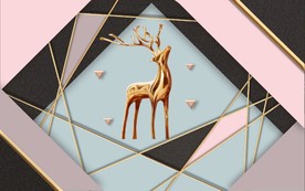 金色鹿 麋鹿 空间